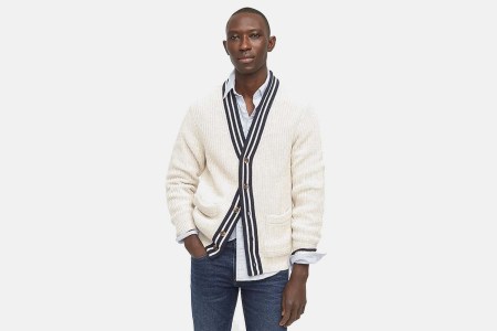 J.Crew varsity V-neck cardigan sweater