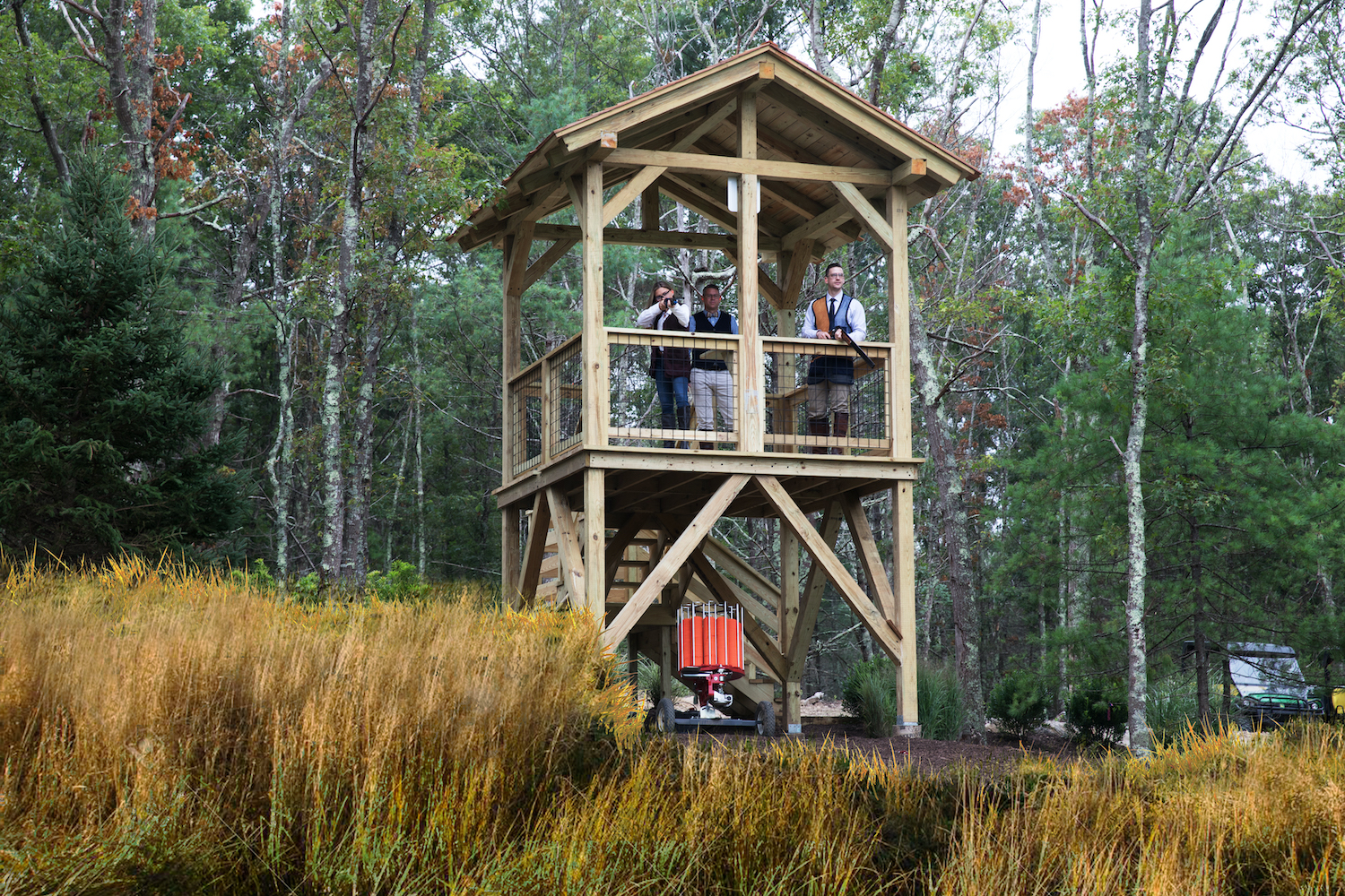 a clay-shooting station at the preserve in rhode island