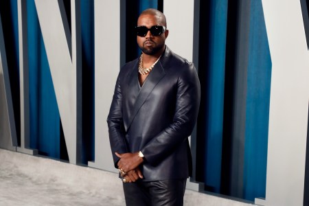 Kanye West attends the 2020 Vanity Fair Oscar Party at Wallis Annenberg Center for the Performing Arts on February 09, 2020 in Beverly Hills, California