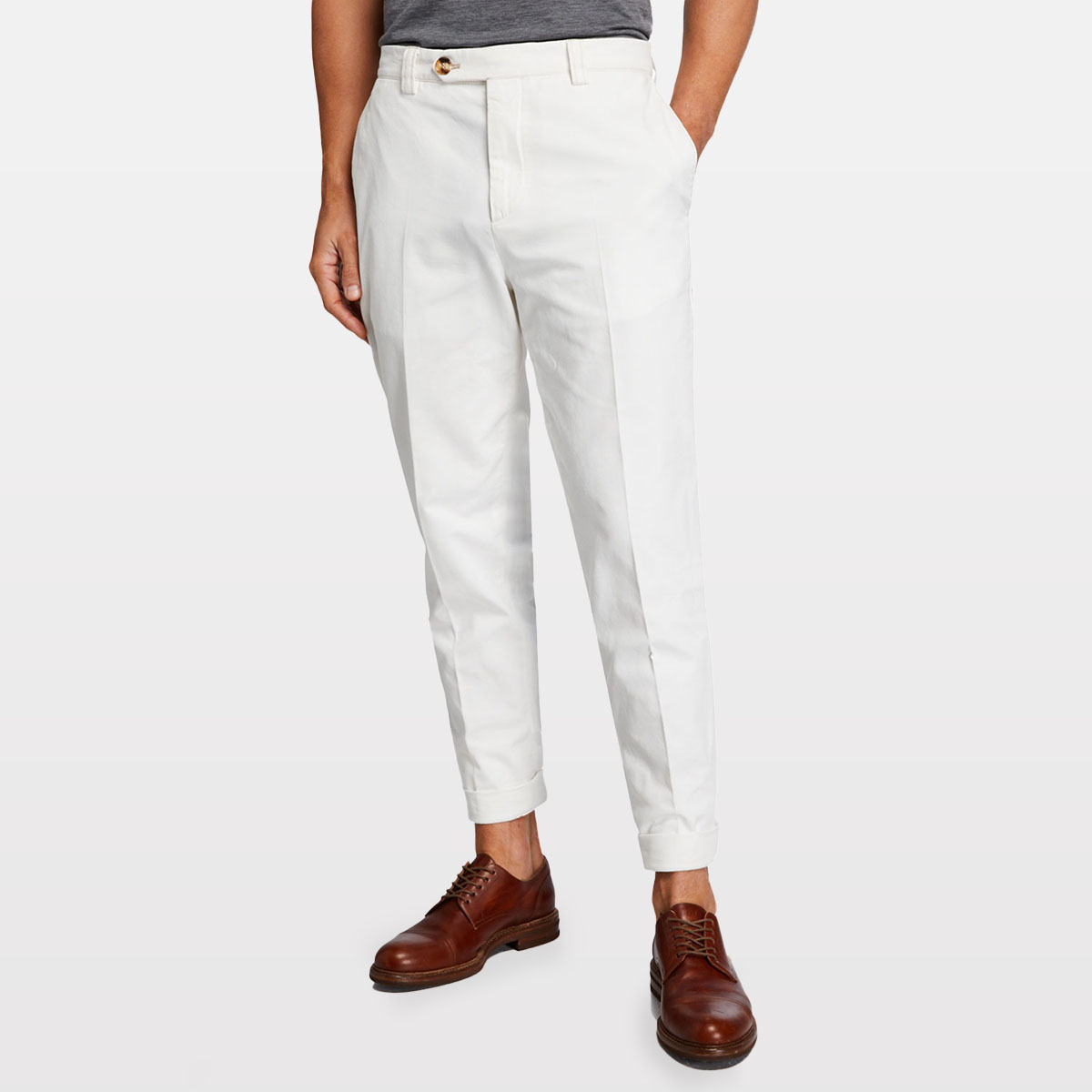 Brunello Cucinelli Leisure-Fit Cotton Pants