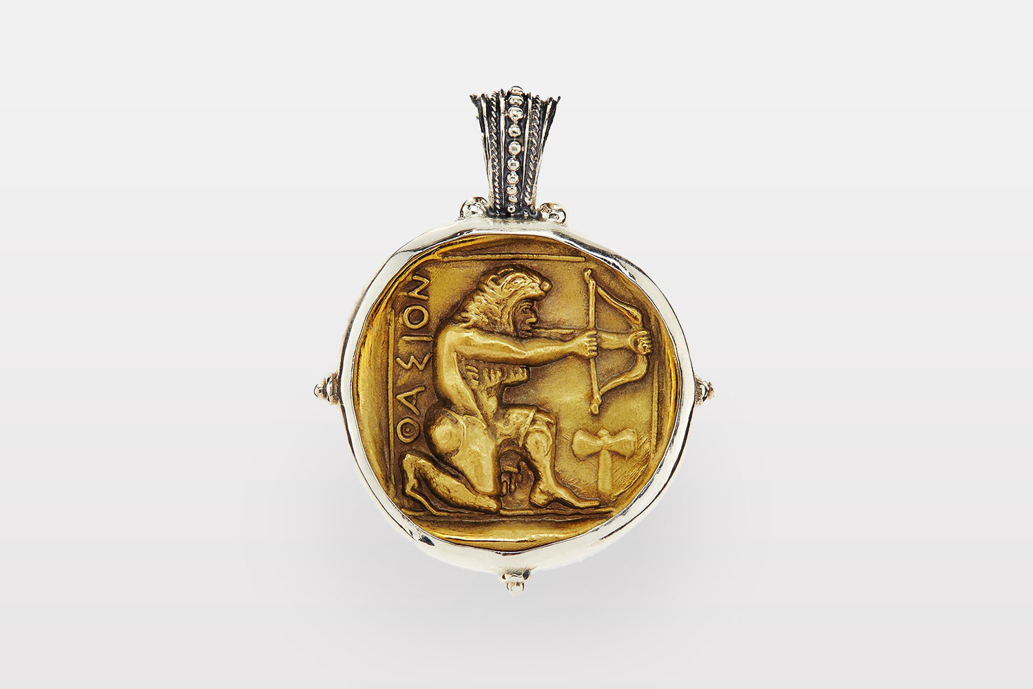 Konstantino Sterling and Bronze Hercules Pendant from Neiman Marcus