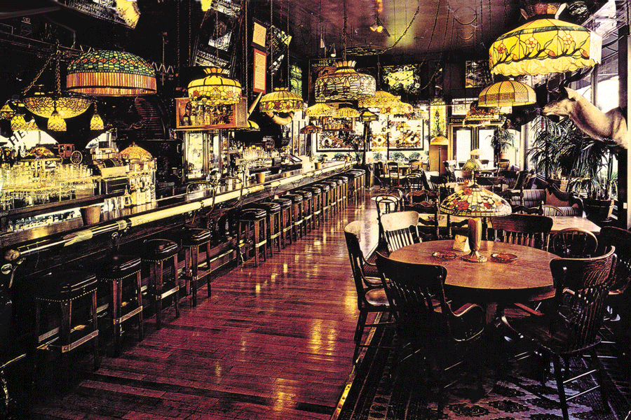 The bar room at Henry Africa's in its hey day