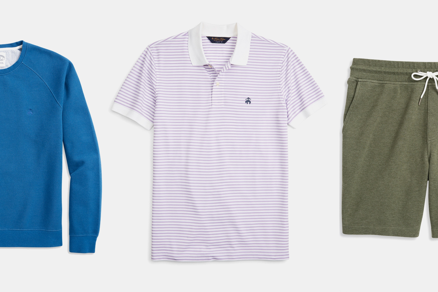 Brooks Brothers Sweatshirt, Short-Sleeve Polo, Sweatshorts