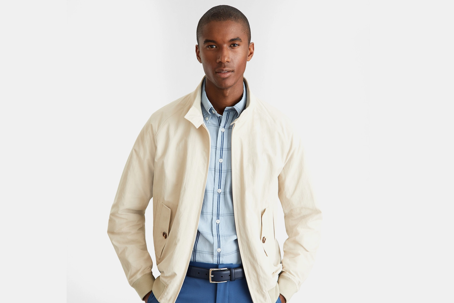 Brooks Brothers Vintage Bomber Jacket in Oatmeal