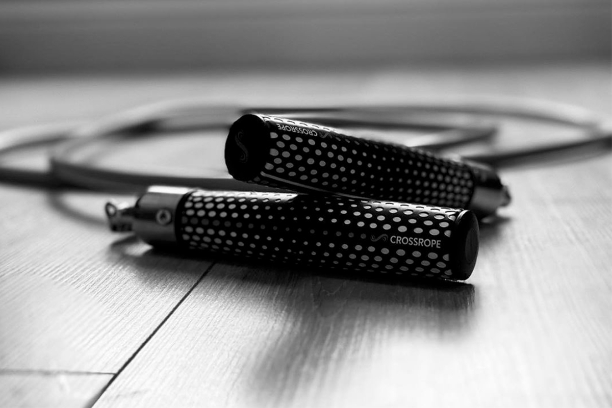 Crossrope jump rope on a green background