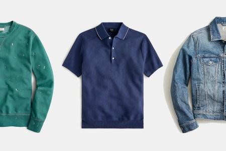 J.Crew Wallace & Barnes Sweatshirt, Short-Sleeve Polo, Denim Jacket