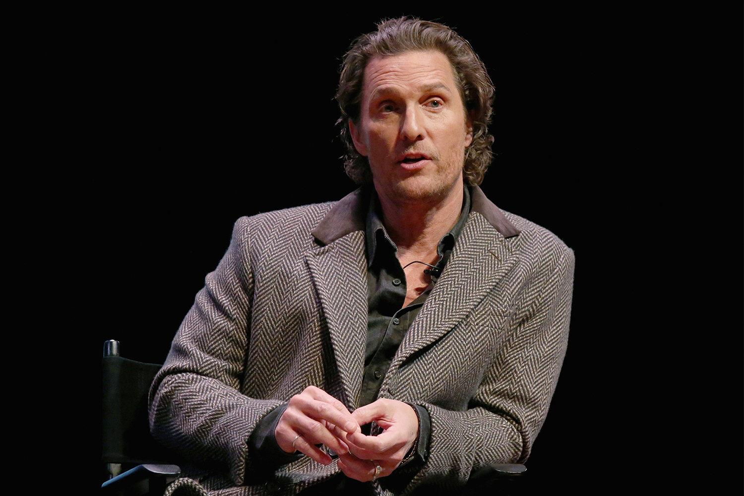 Matthew McConaughey participates in a Q&A after a special screening of his new film "The Gentlemen" at Hogg Memorial Auditorium at The University of Texas at Austin on January 21, 2020 in Austin, Texas.