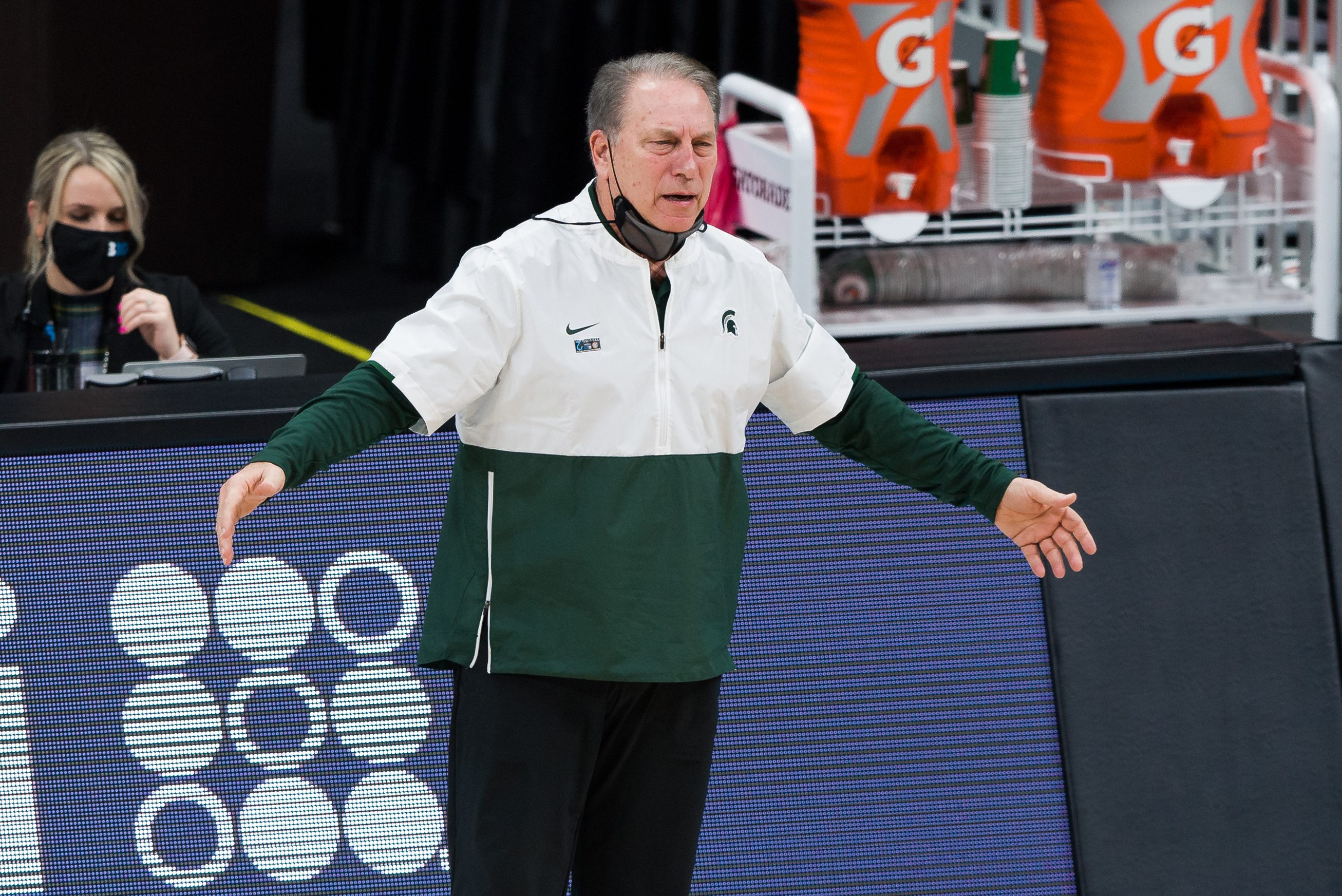 Michigan State Spartans head coach Tom Izzo