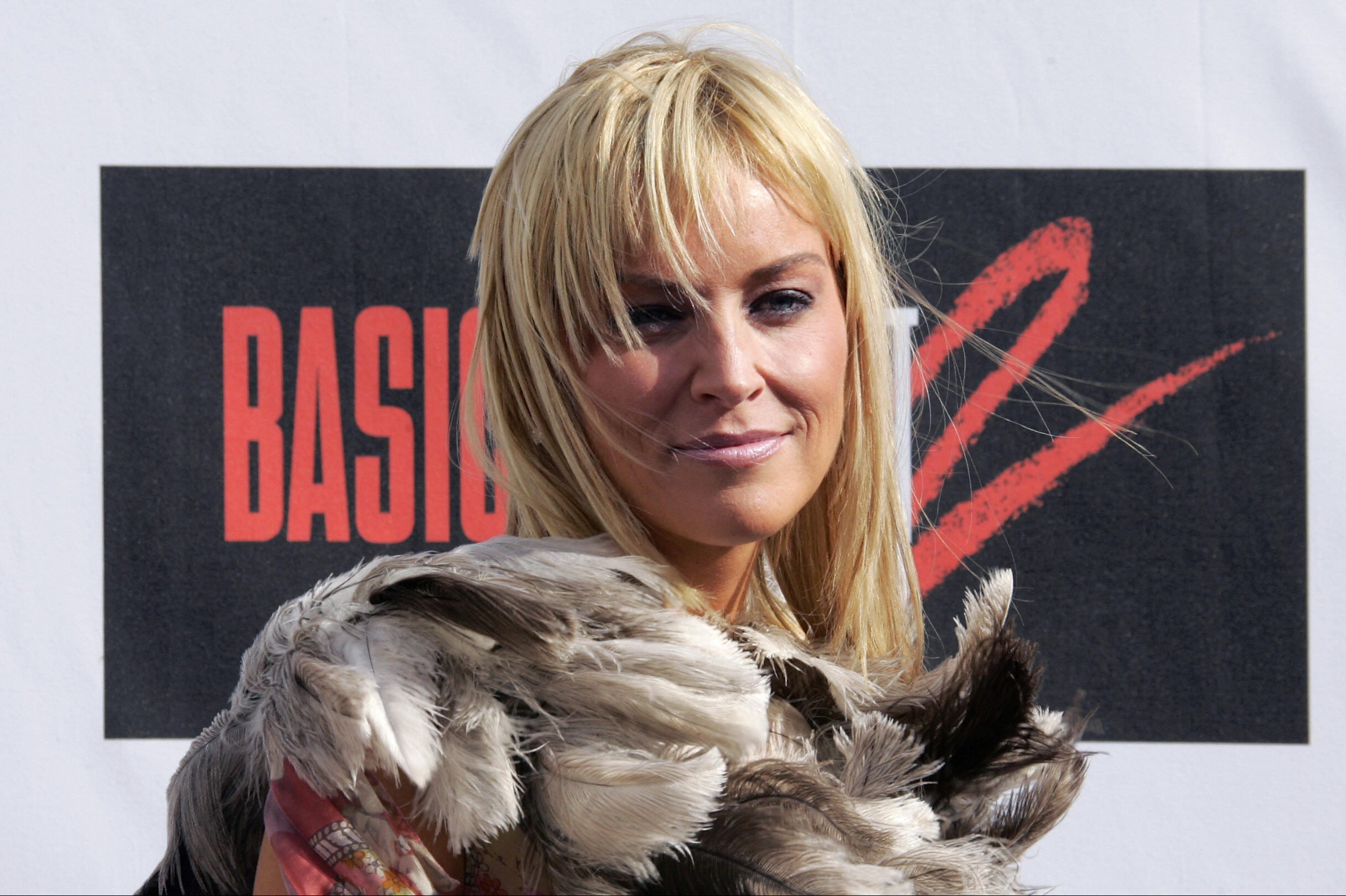 : US actress Sharon Stone poses during the photo call for Michael Caton-Jones' film Basic Instinct 2 : Risk Addiction, 15 May 2005 at the Carlton hotel during the 58th edition of the Cannes International Film Festival on the french Riviera