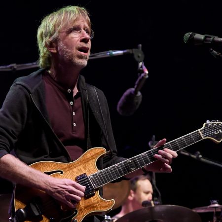 Trey Anastasio of Phish playing guitar