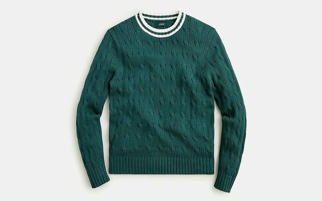 J.Crew Cotton Cable Knit Cricket Sweater