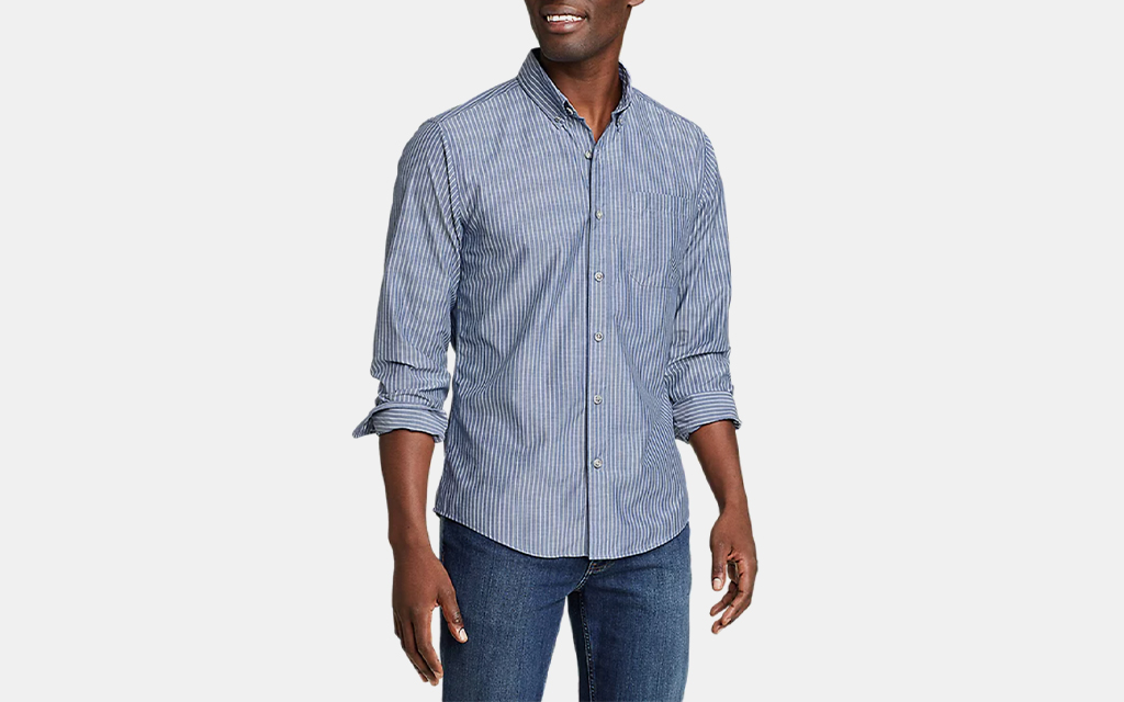 On The Go Long-Sleeve Poplin Shirt