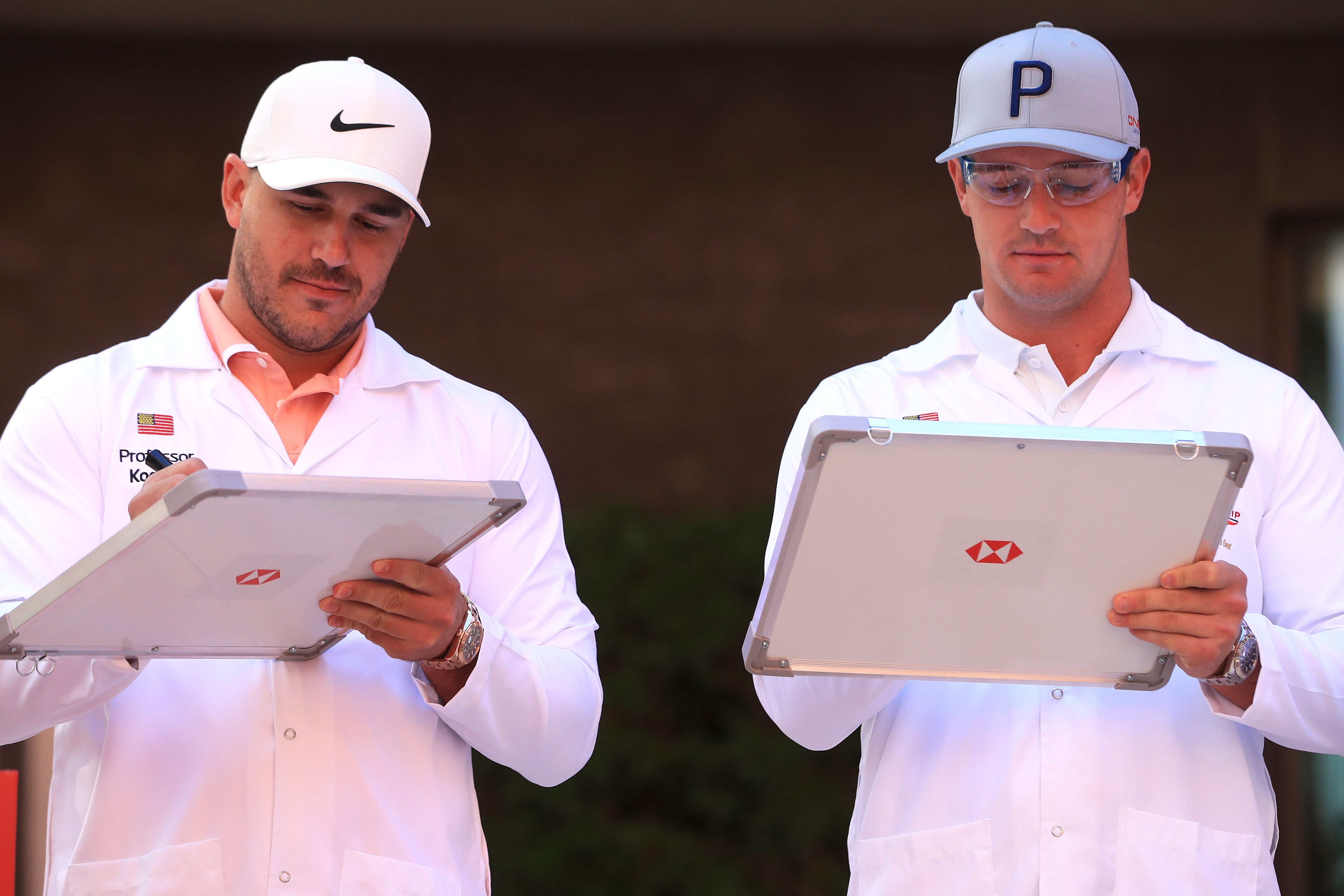 Pro golfers Brooks Koepka and Bryson DeChambeau