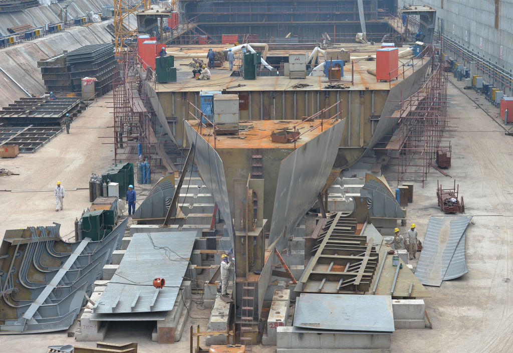 Titanic replica under construction for a Chinese theme park