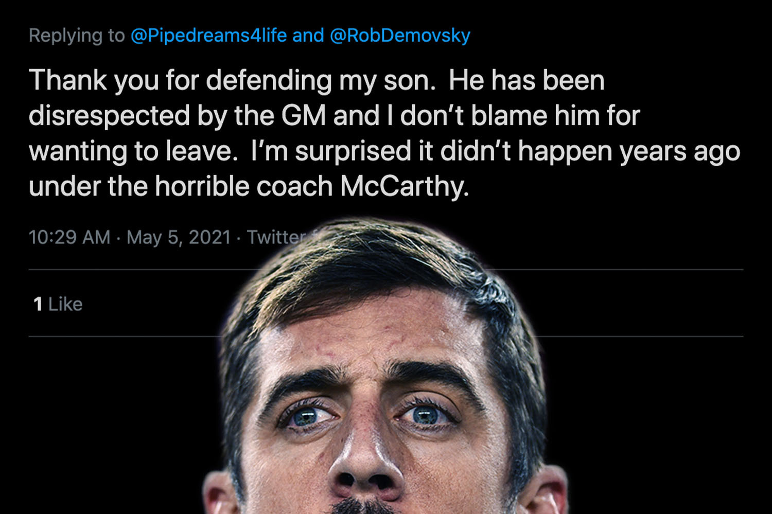 aaron rodgers dad twitter