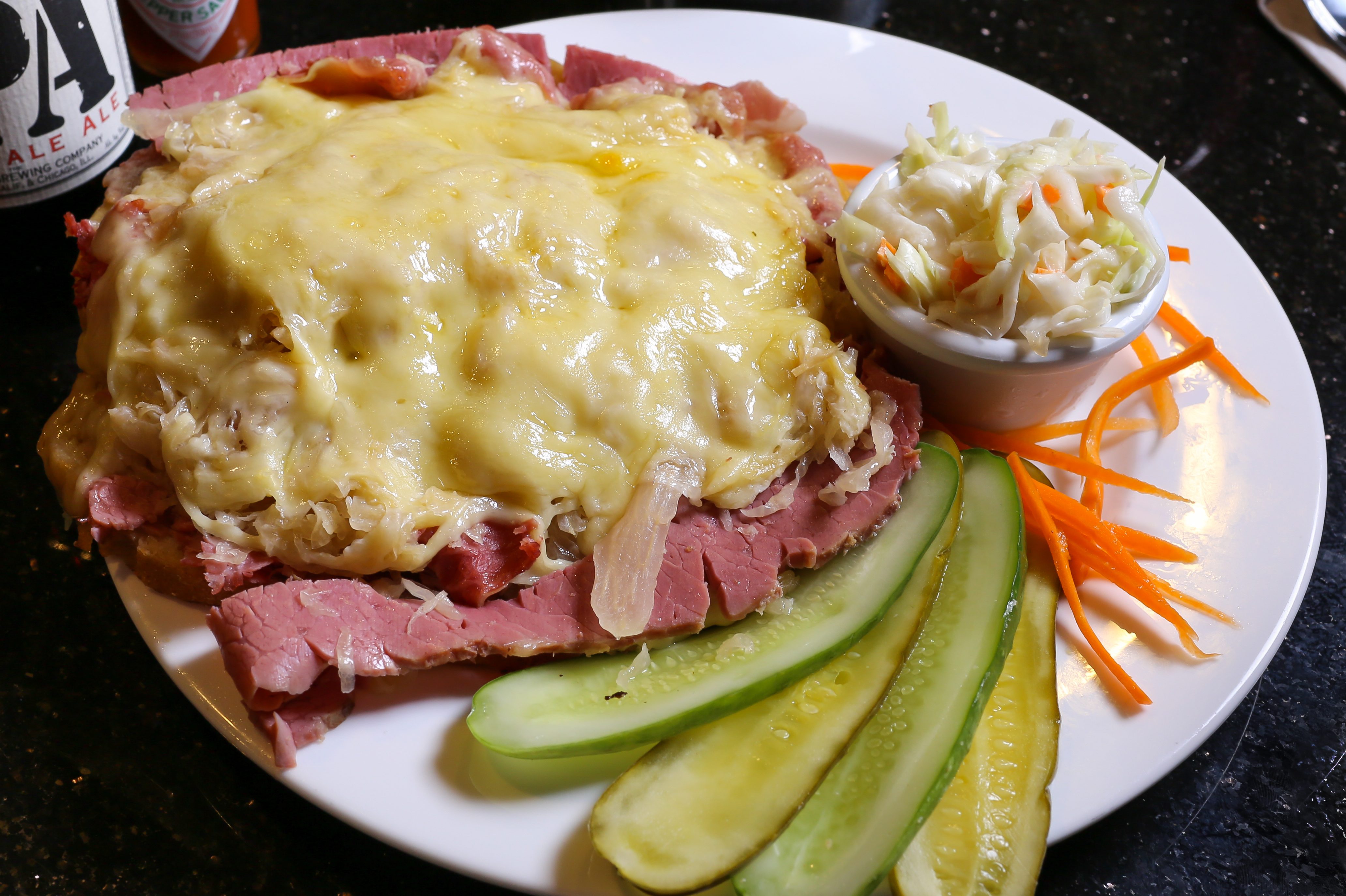 How to make PJ Bernstein's open-faced Reuben sandwich.