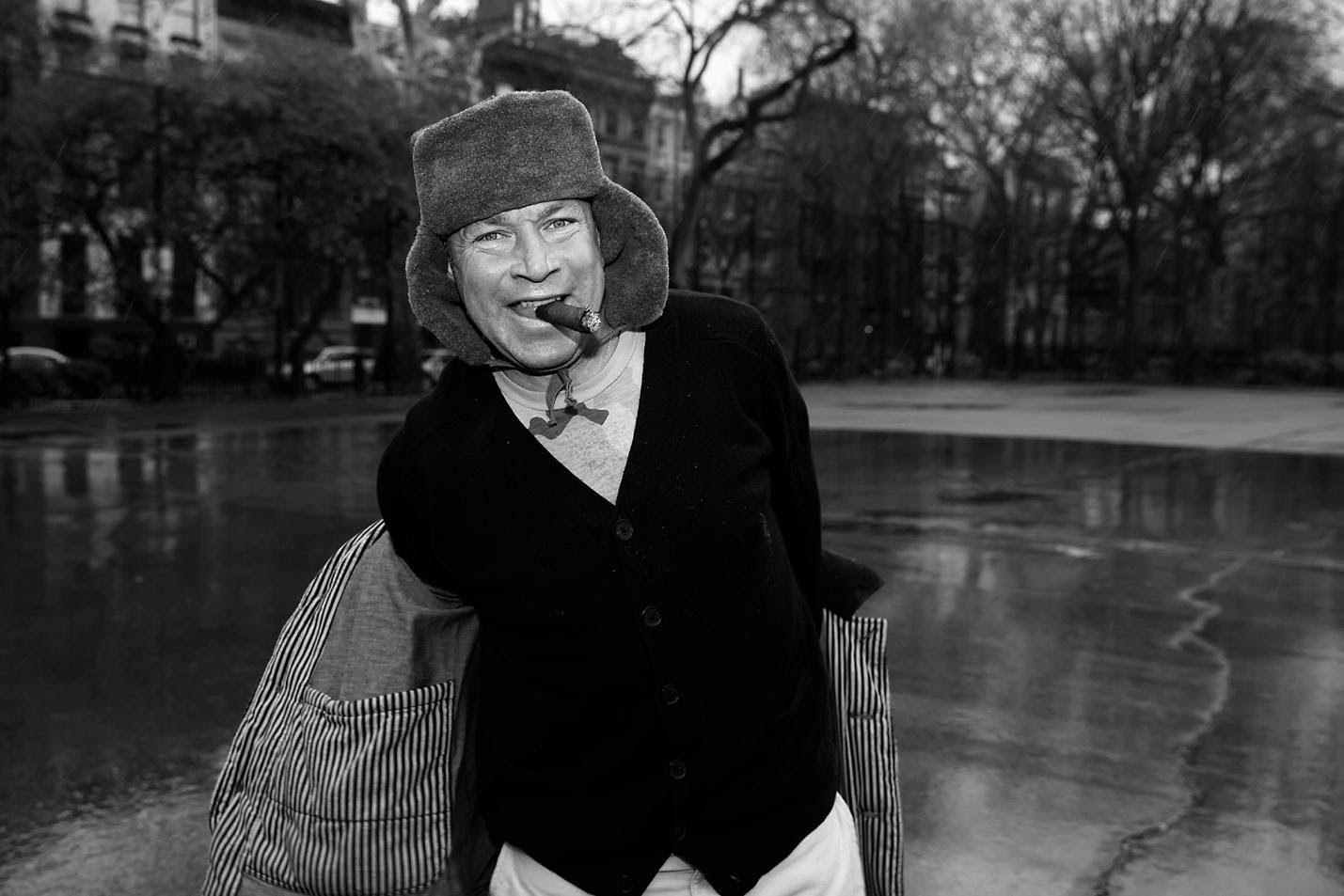 Mark Gonzales in Tomkins Square Park, New York City.