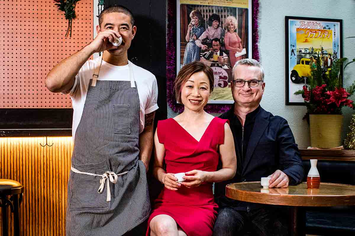 Katana Kitten’s Masahiro Urushido, publicist Hanna Lee and co-author Michael Astendig