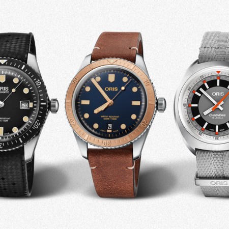 Three Oris watches on sale at Mr Porter