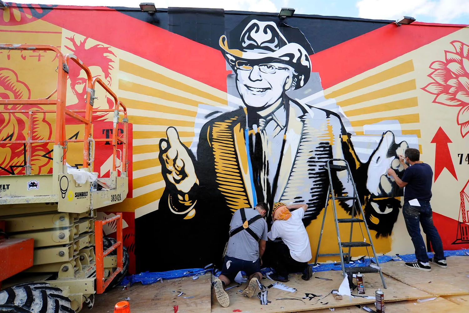 Shepard Fairey's Mural of Tony Goldman in Miami, Florida