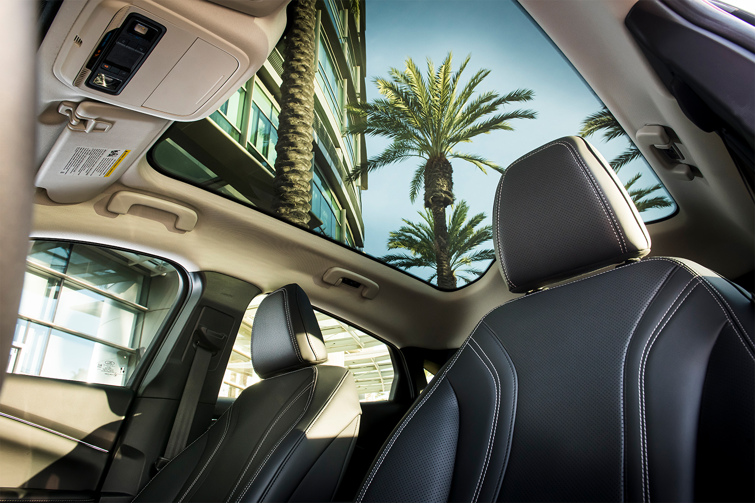 The available panoramic glass roof on the 2021 Ford Mustang Mach-E, the new electric crossover.