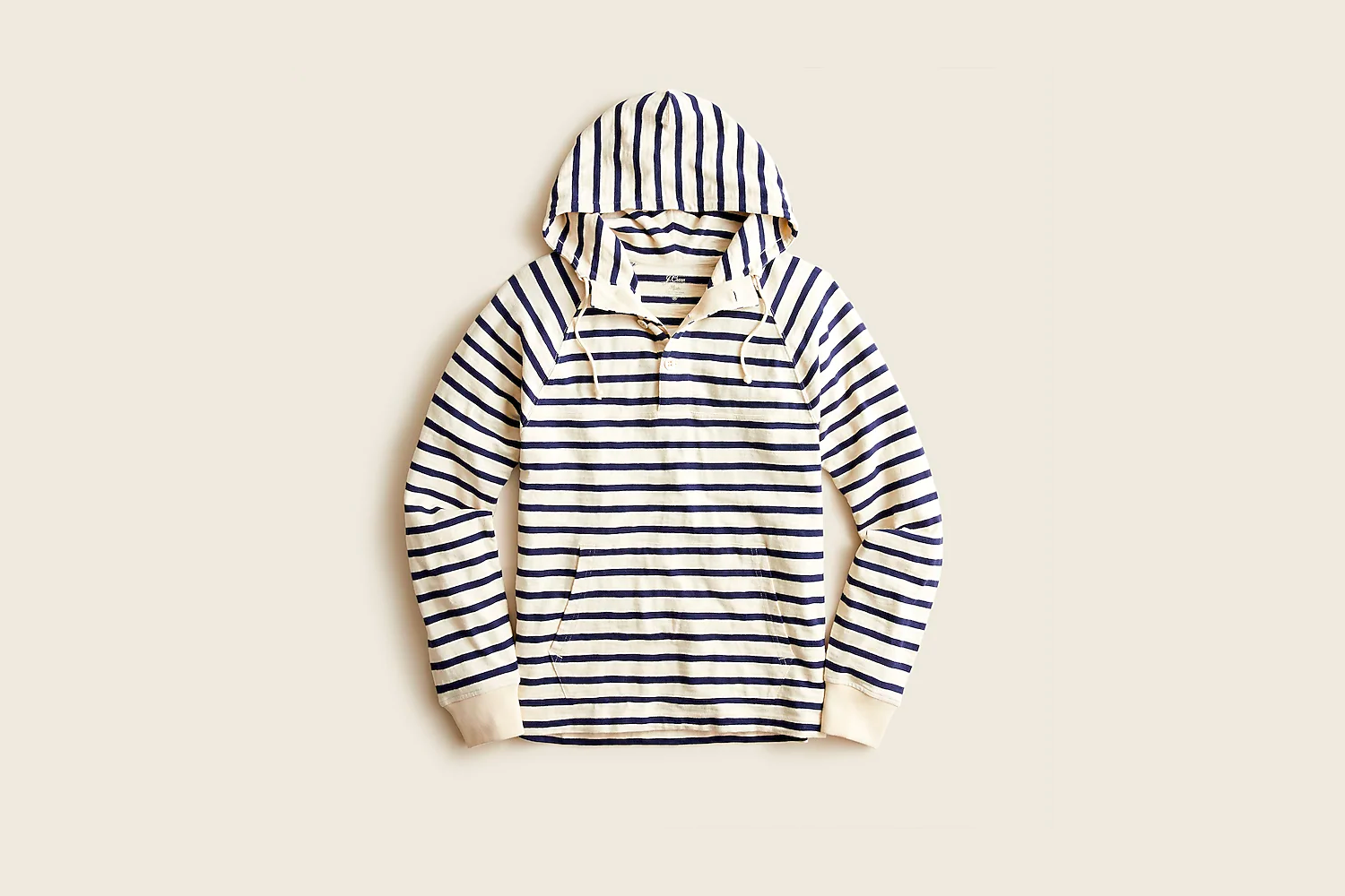 J.Crew heavyweight slub cotton anorak hoodie in stripe