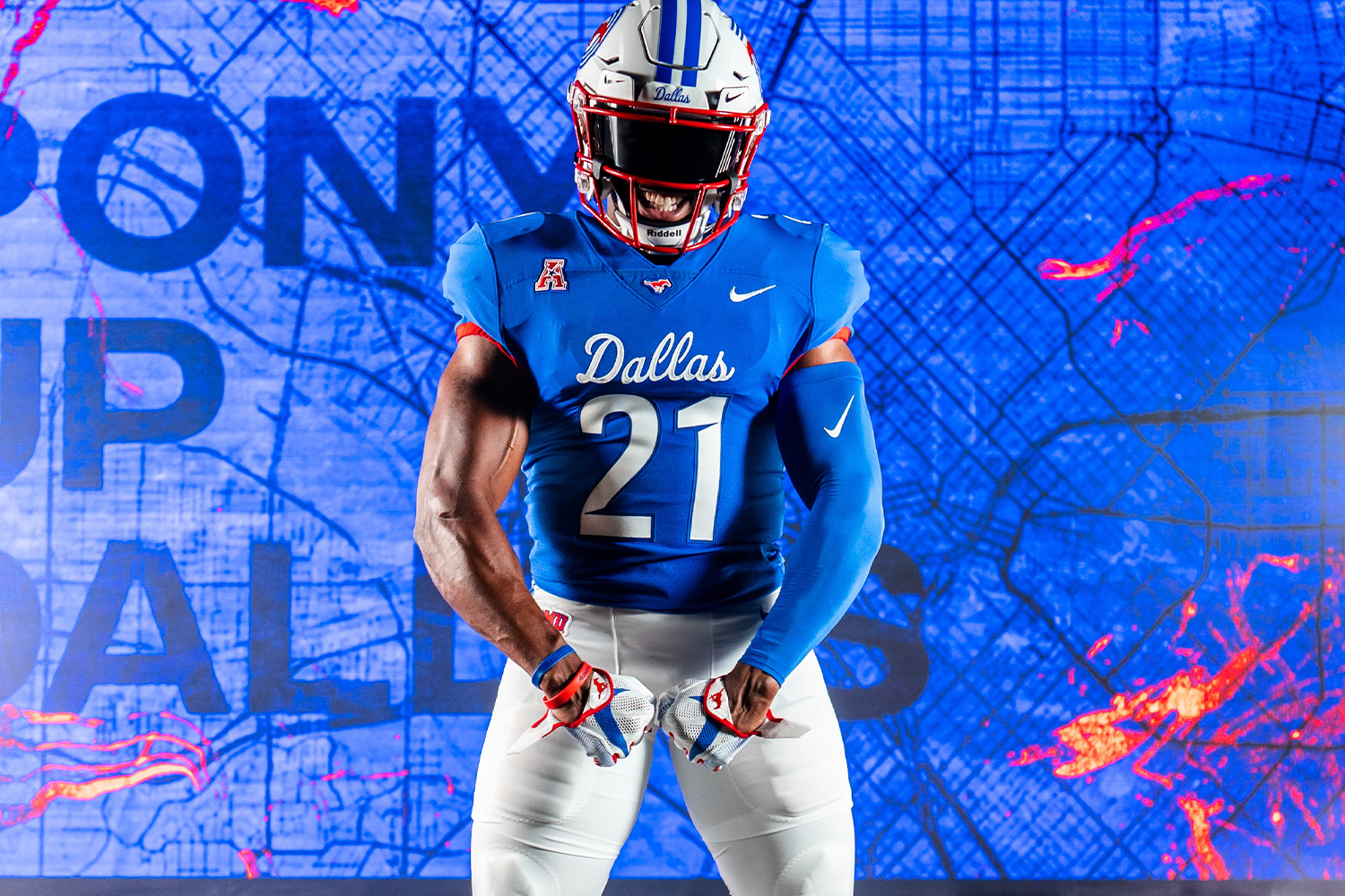 SMU Athletics 2021 football uniforms