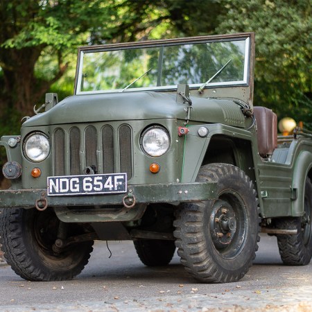 A 1952 Austin Champ off-roader from British outfit Austin Motor Company. The vehicle was built in response to the American jeeps of World War II, and this model was auctioned in August 2021.