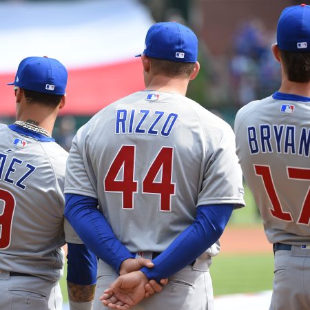 Ex-Cubs Javier Baez, Anthony Rizzo and Kris Bryant