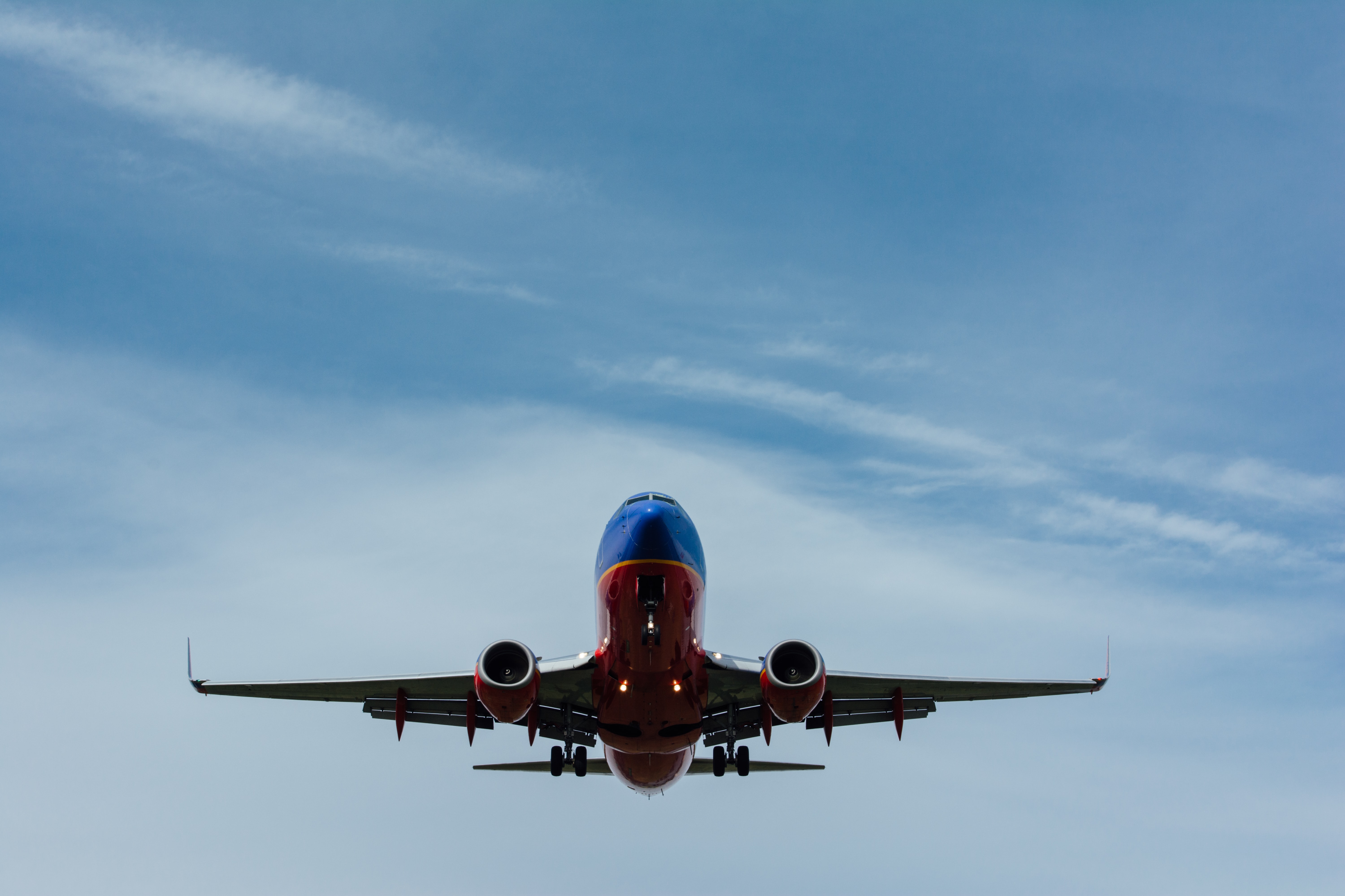 a commercial airplane in flight in the sky