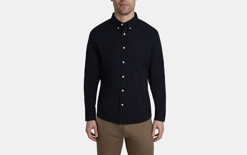 JACHS NY Indigo Stretch Oxford Shirt