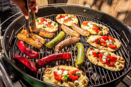 A grill stuffed with Seemore's stuffed sausages