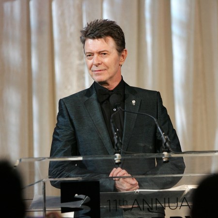 David Bowie speaks onstage while accepting the Webby Lifetime Achievement award at the 11th Annual Webby Awards at Chipriani Wall Street on June 5, 2007 in New York City.