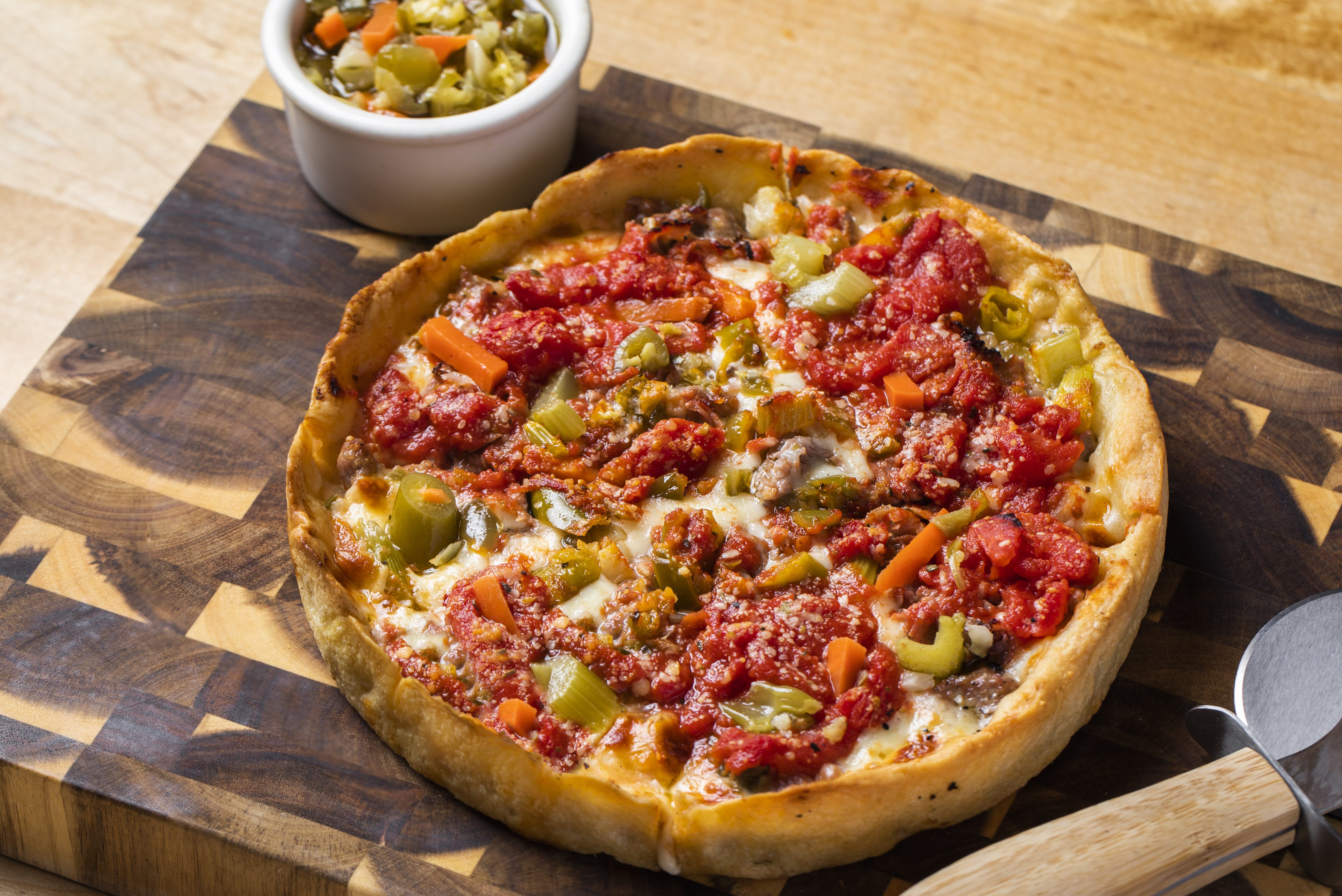 Lou Malnati's is launching an Italian beef and hot giardiniera pizza for National Pizza Month