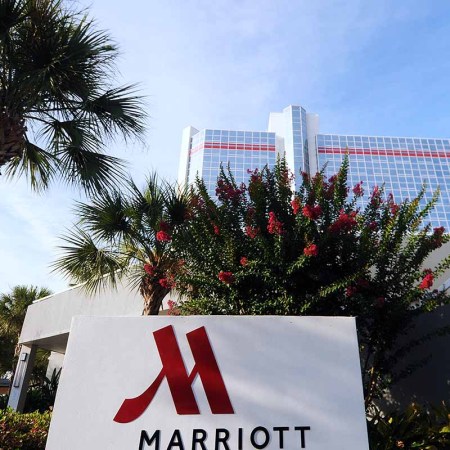 The Marriott hotel in downtown Orlando, Florida is seen on July 10, 2019, the day after the hotel chain was sued by the District of Columbia Attorney General for deceptive resort fees.