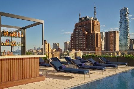 The rooftop Jimmy bar at the Modernhaus Soho, now featuring an outdoor bar