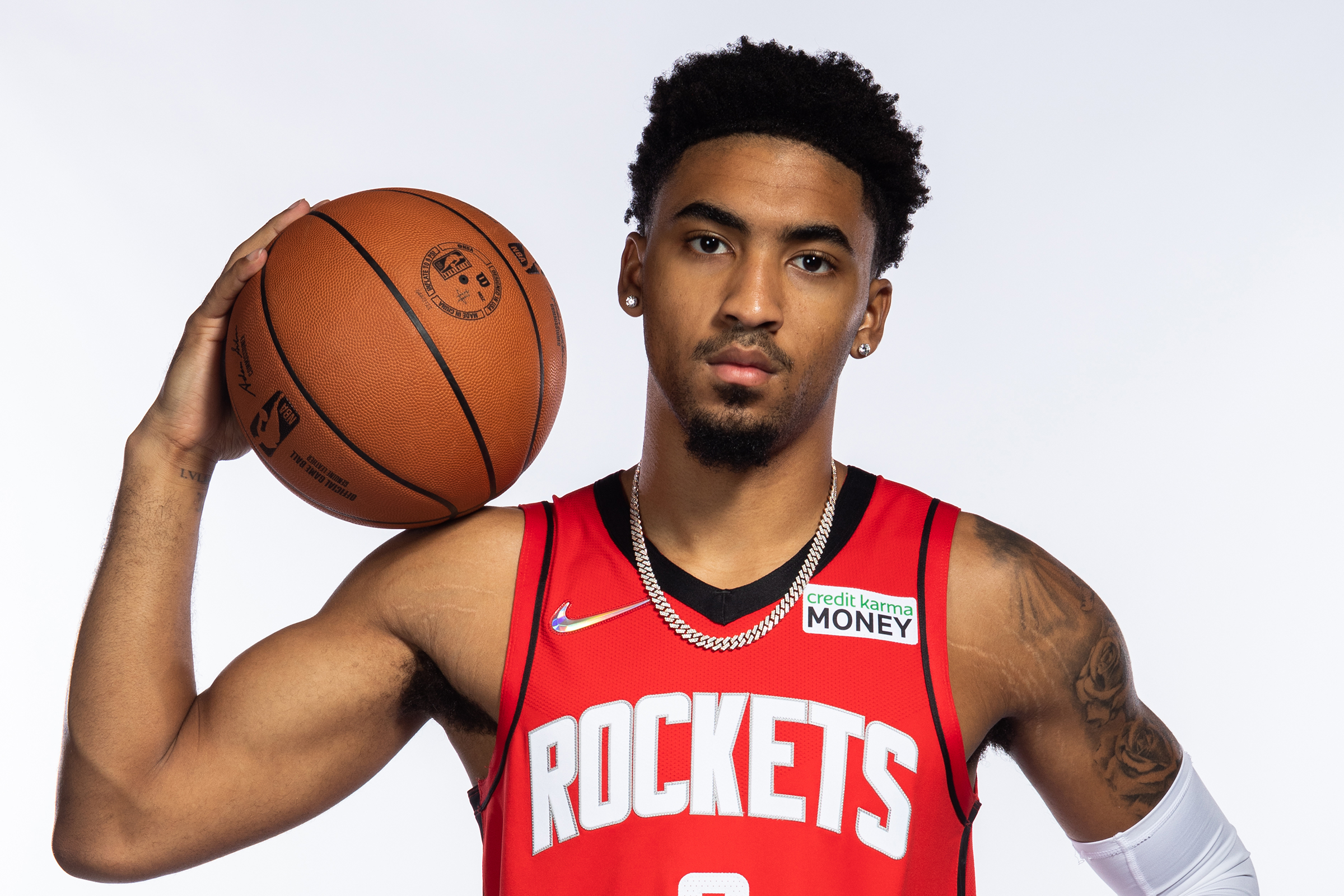 KJ Martin #6 of the Houston Rockets poses for a portrait during Houston Rockets Media Day at Post Oak Hotel on September 27, 2021 in Houston, Texas.