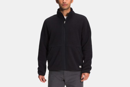 a black fleece jacket