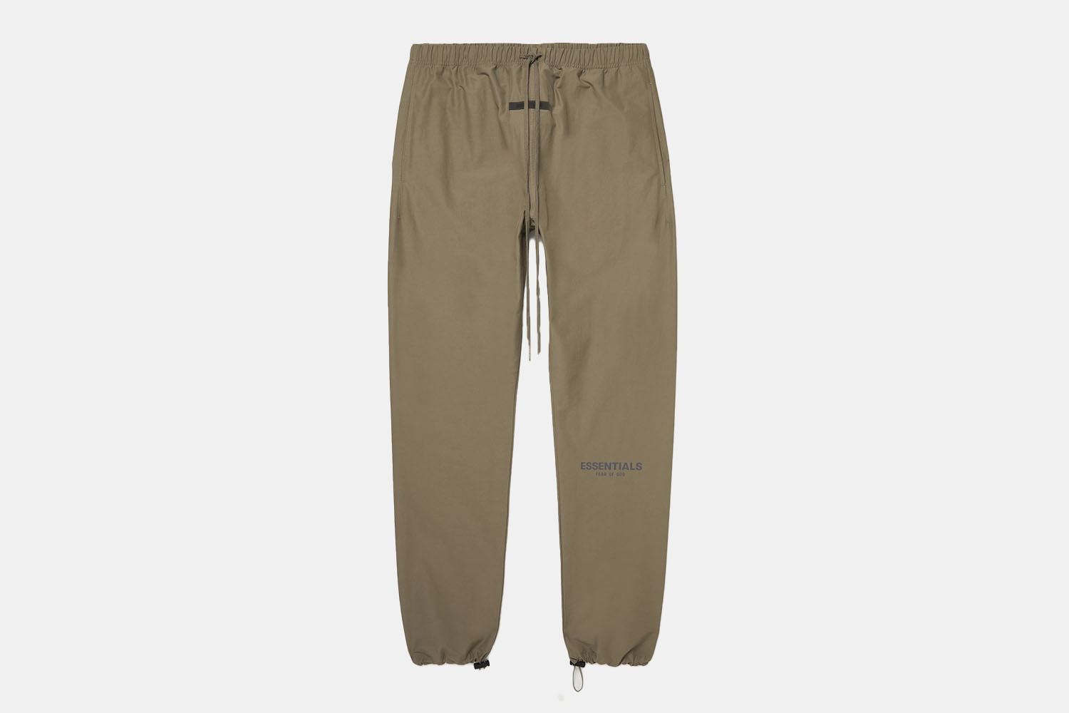 a pair of greenish tan sweatpants