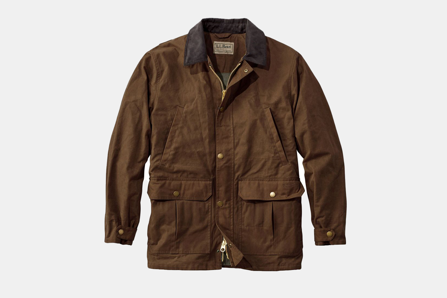 a tan waxed jacket