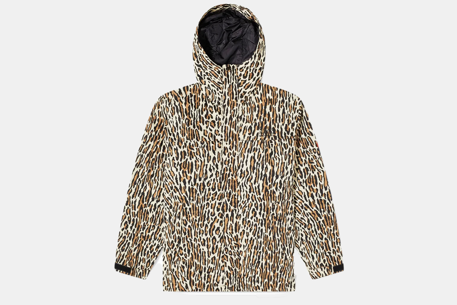 a leopard print windbreaker