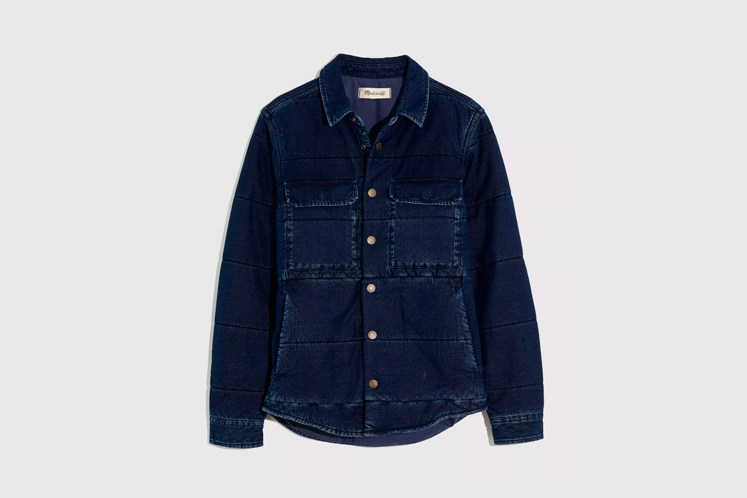 Quilted Indigo Shirt Jacket