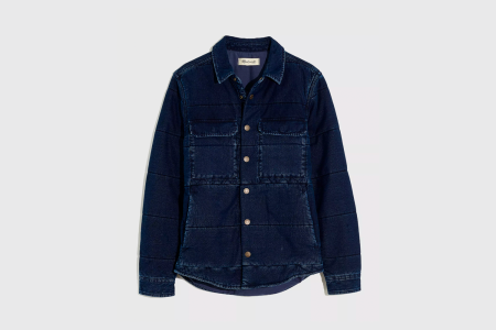 Quilted Indigo Shirt Jacket