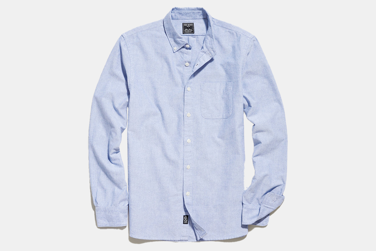 a blue Oxford