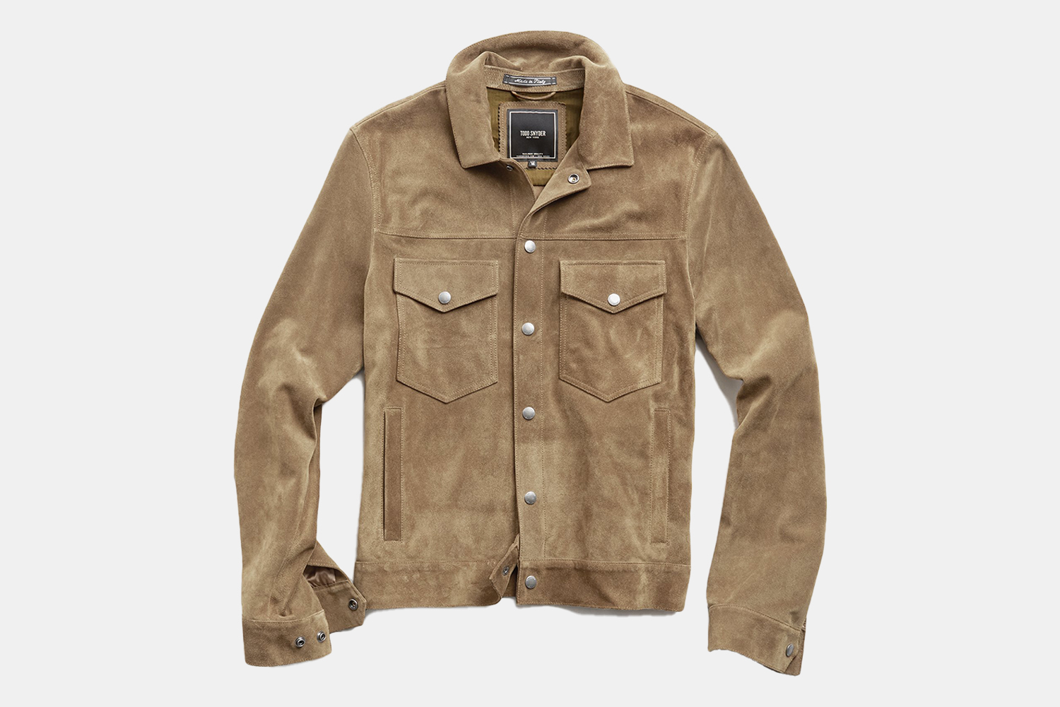 a caramel suede jacket