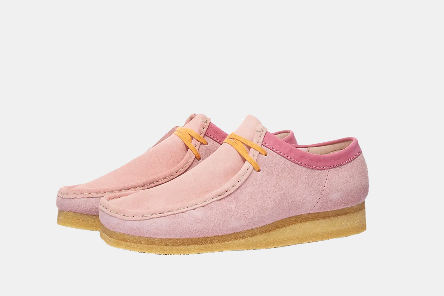 a pair sleek wallabee shoe