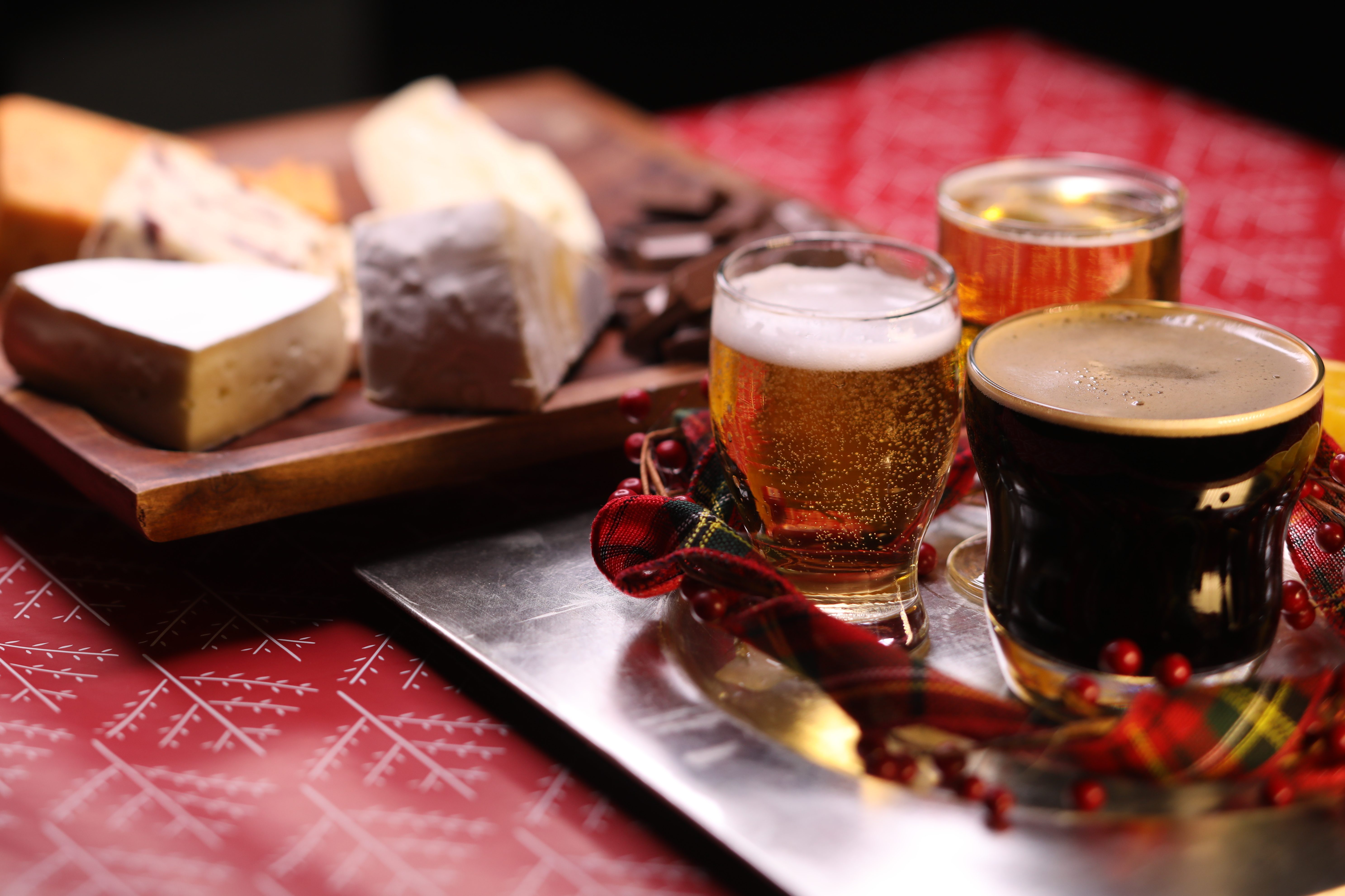 A beer and cheese spread