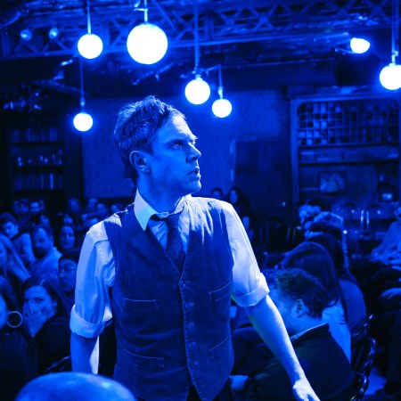 Ben Porter stars as The Actor in "The Woman in Black" at the McKittrick Hotel.