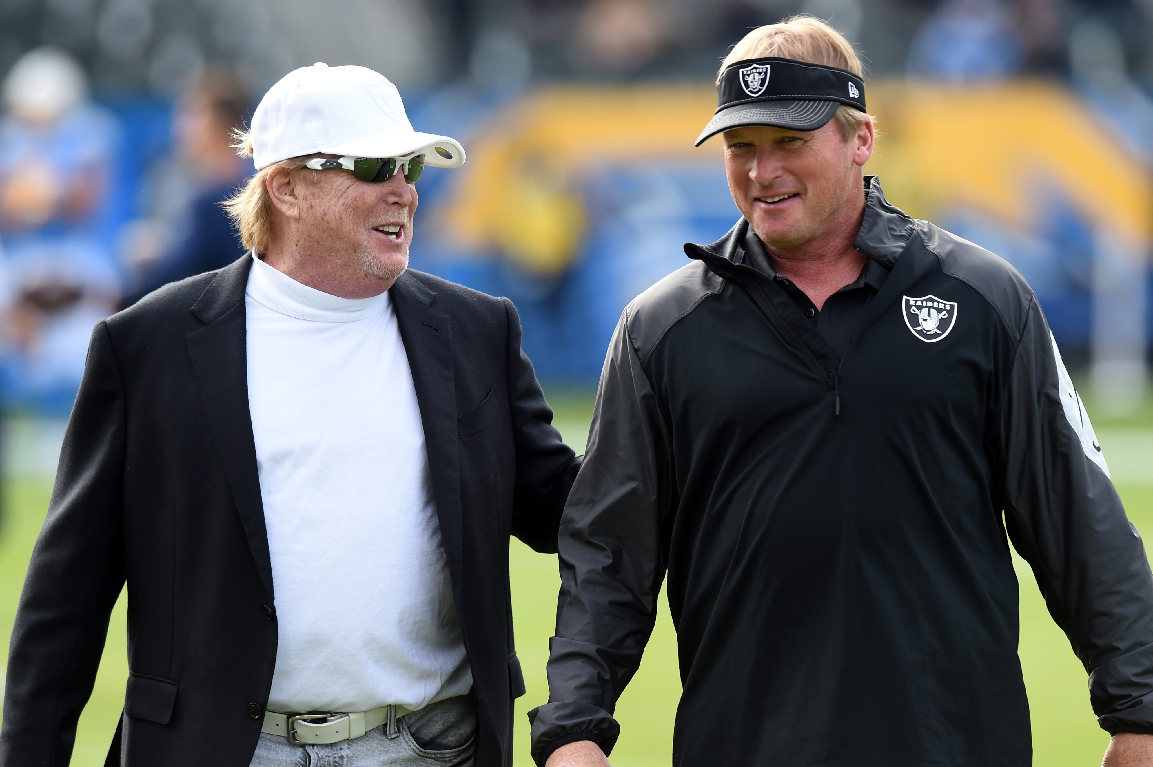 Raiders owner Mark Davis and former head coach Jon Gruden