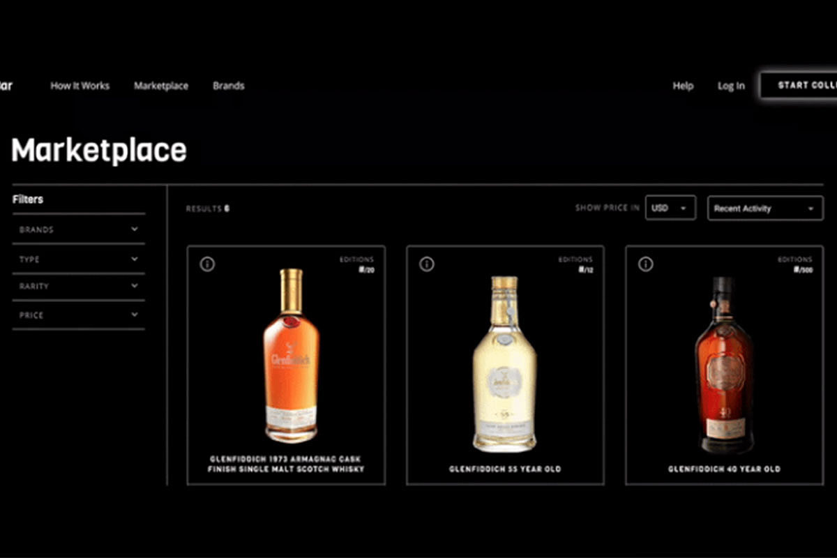 A sample marketplace screen at BlockBar